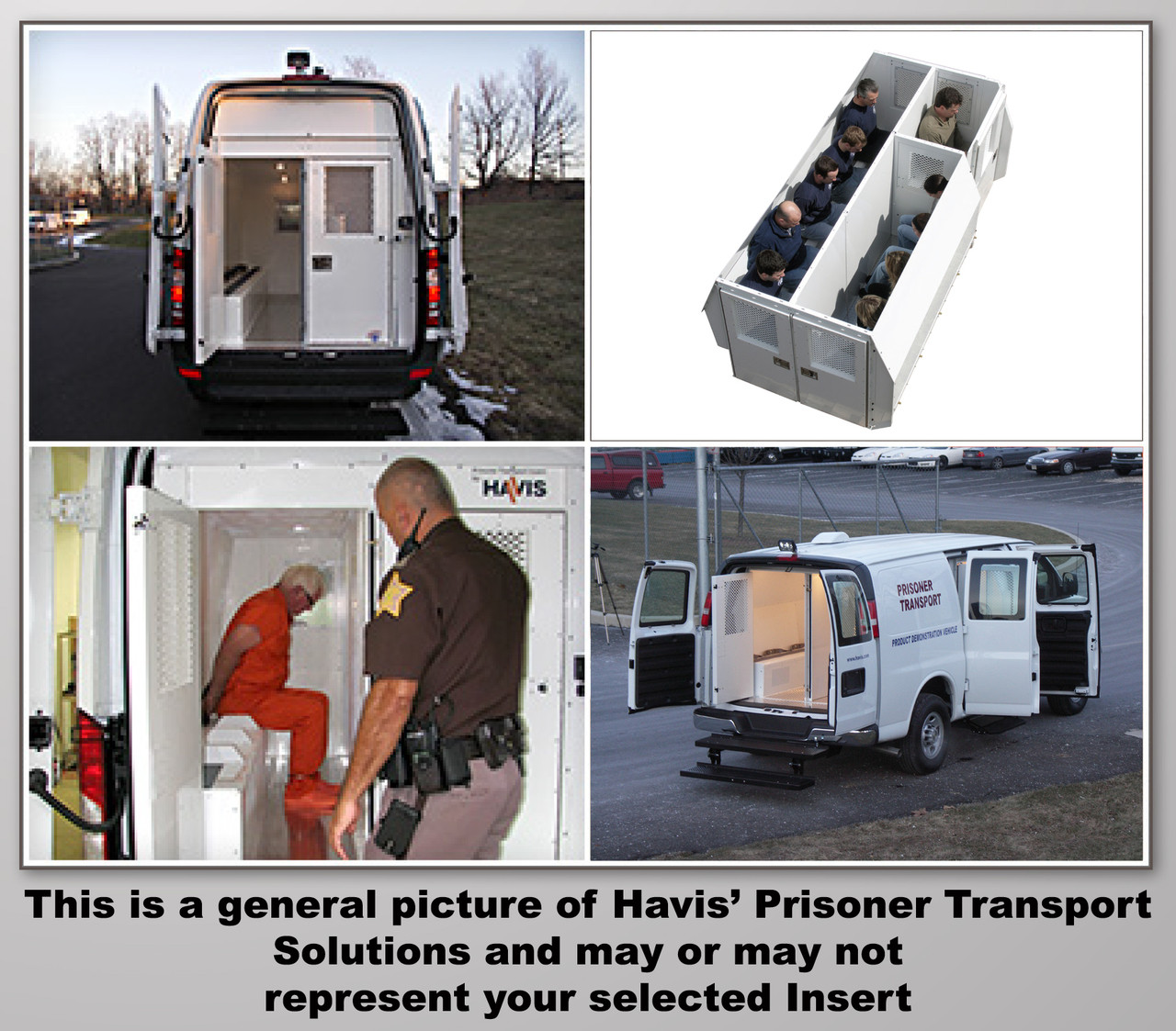 Havis PT-F05-120-2 Prisoner Transport Insert, Double Compartment, Ford Transit 2015-24