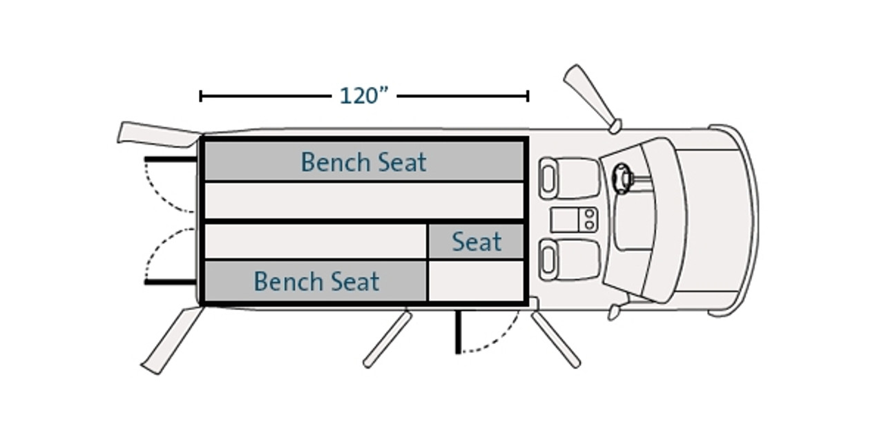 Havis PT-F05-120-3 Prisoner Transport Insert, Triple Compartment, Ford Transit 2015-24