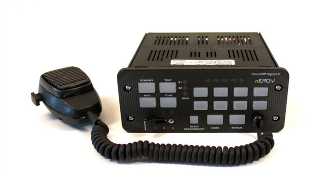 SoundOff ETSA48-CSP nERGY 400 Console Siren and Light Controller with Buttons and Slide-Switch