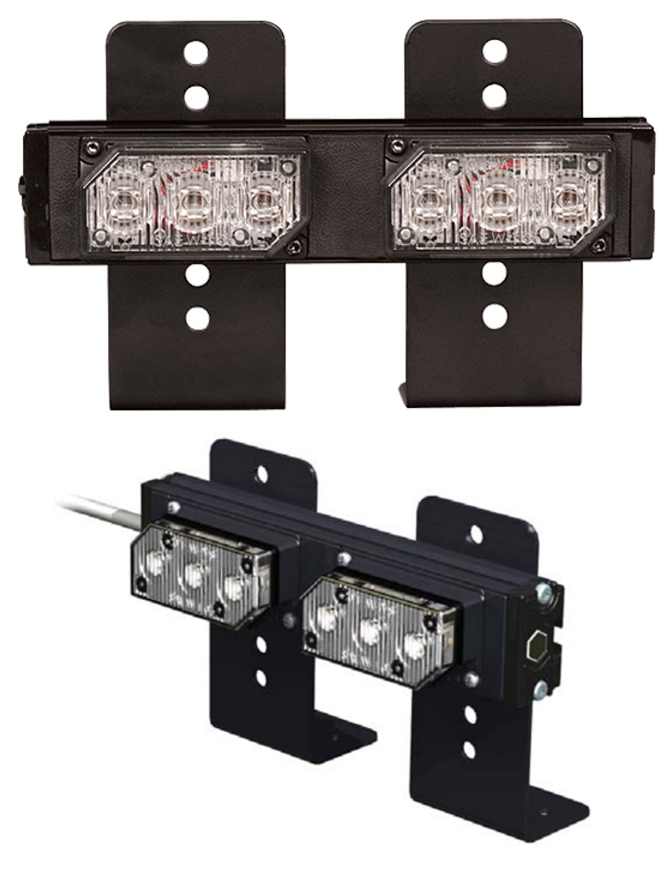 SoundOff EL3PD02A00 UltraLITE Plus 2 Module Exterior Warning LED light stick, includes L-brackets and 14 ft cord