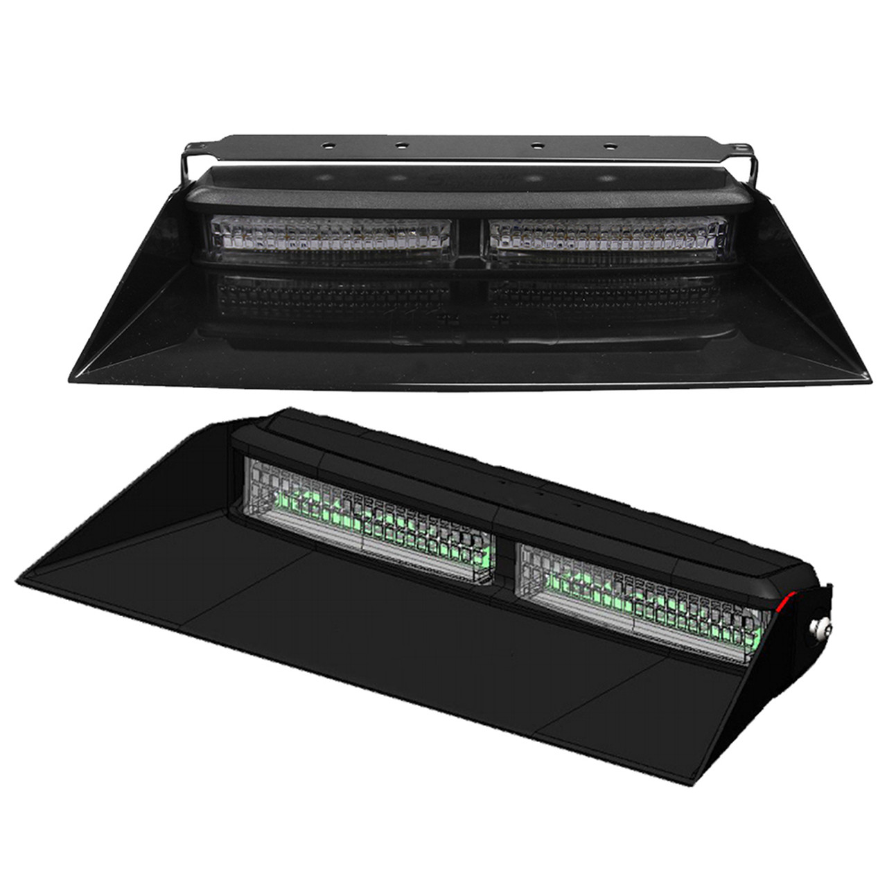 SoundOff ENFDW-1 nFORCE Dual Side-by-Side 6 LED Windshield Mount Dash Visor  Light