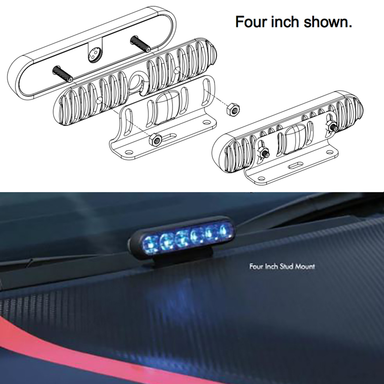 SoundOff 90° Adjustable Bracket for mpower Fascia, accessory, black or white colors available