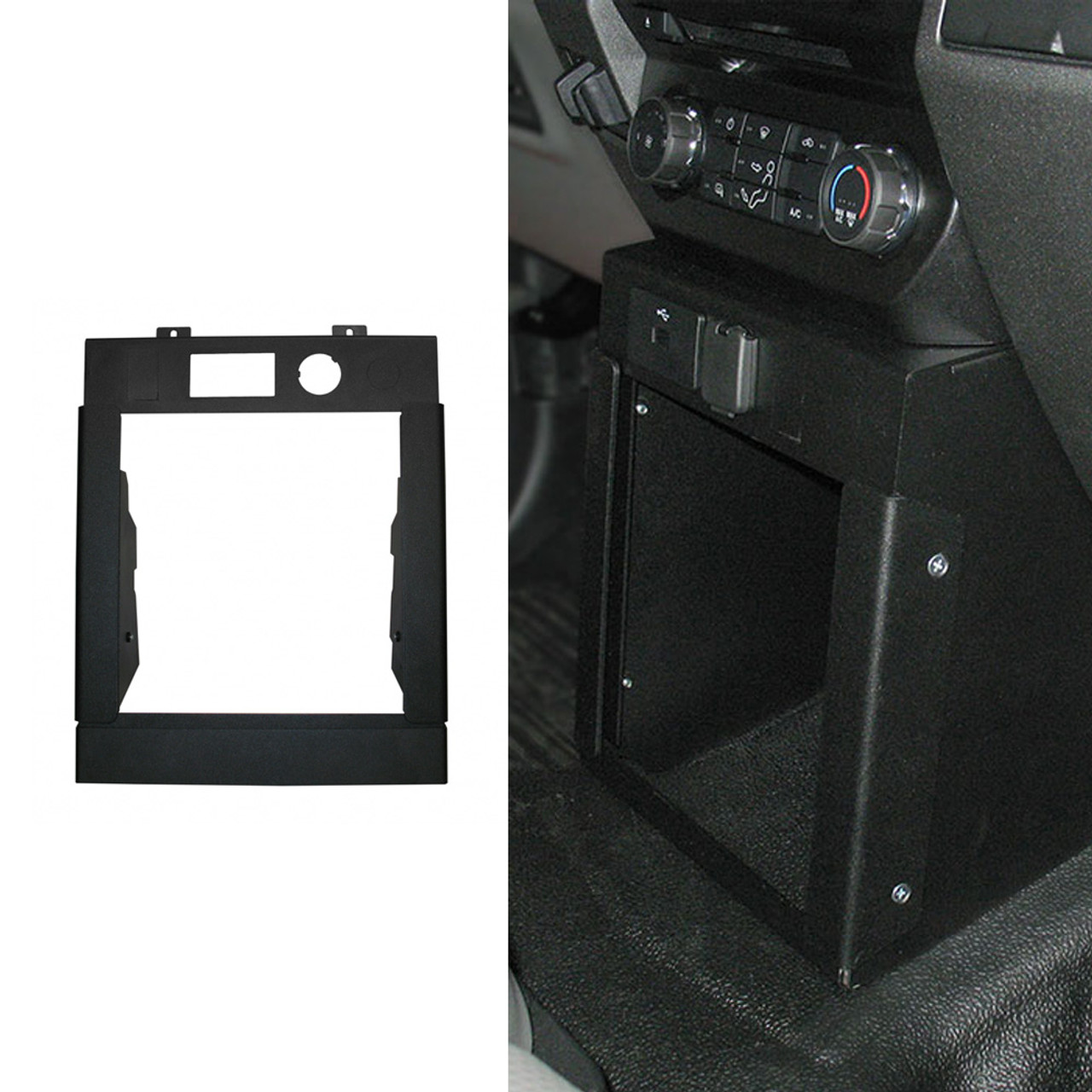 Gamber Johnson 7160-0875 Ford F-150 (2015-2020) and F-250 Super Duty (2017+) Vertical Console Box, includes faceplates and filler panels