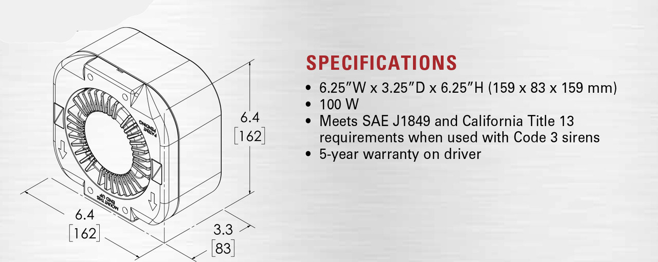 Code-3 C3100 100 Watt Speaker