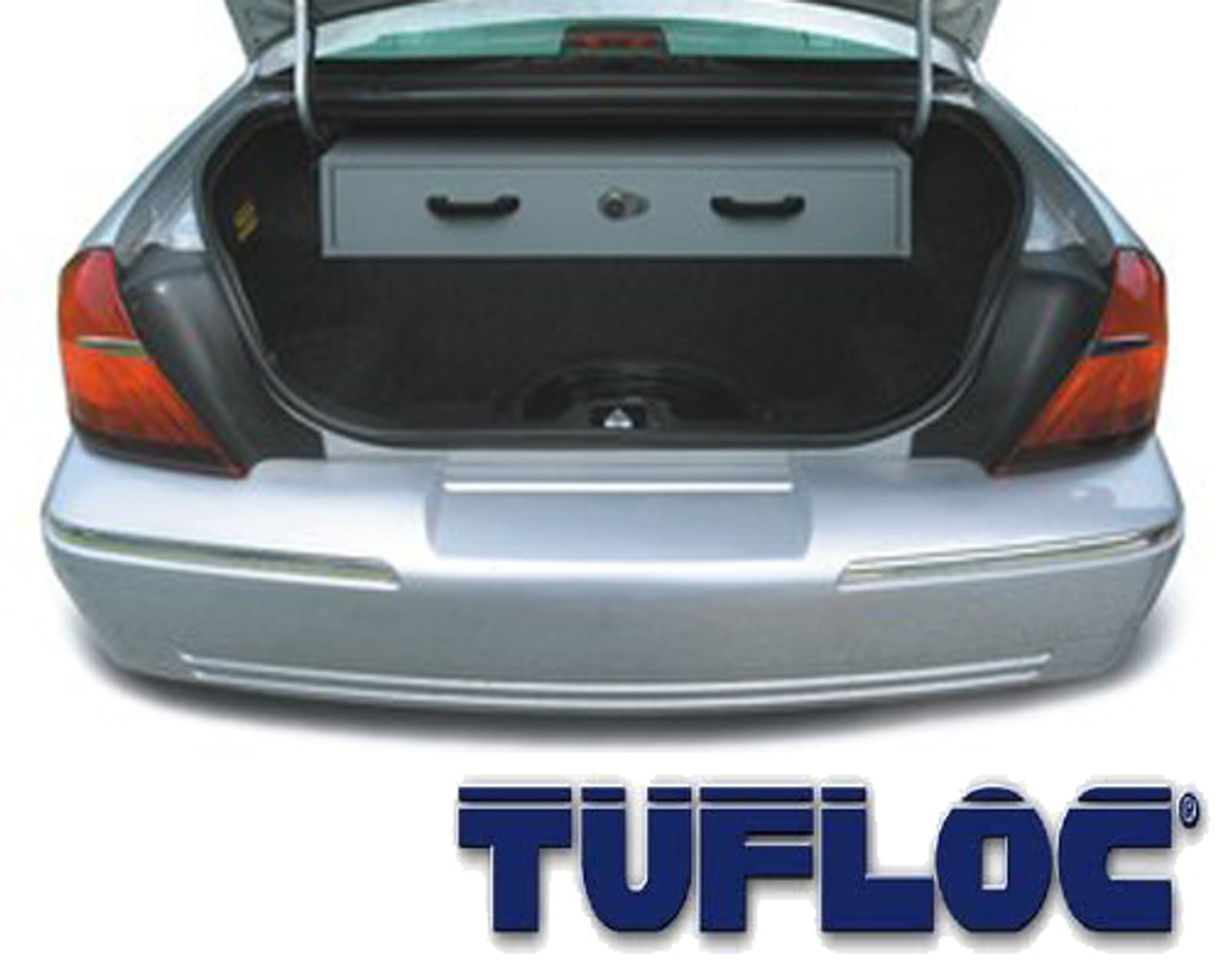 Tufloc 36-014 TufBox Security Drawers Crown Victoria: 8X44X20, Secure Weapon Lock Box, Powder Coating, Black