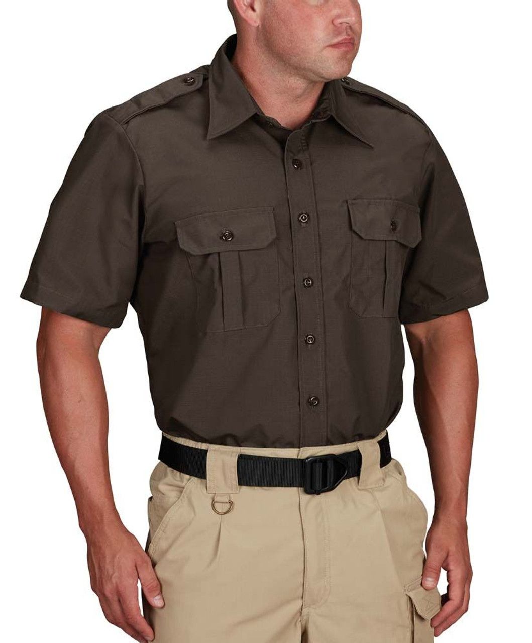 Propper F5301, Tactical Short Sleeve Button-Down Uniform Shirt, 2 Chest Pockets, Badge Tab, Polyester/Cotton