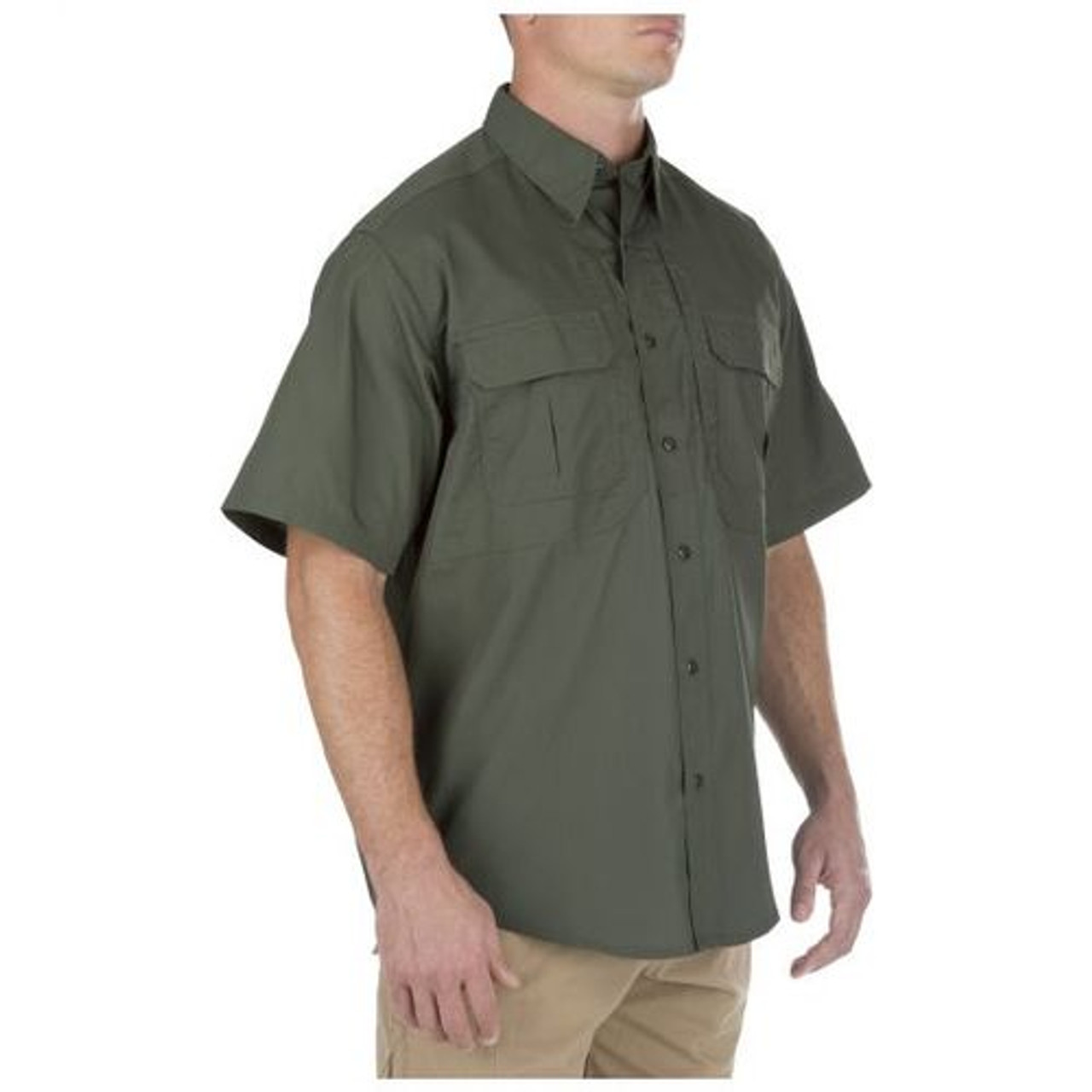 5.11 Tactical 71175 TacLite Pro Short Sleeve Casual Button-Down Tactical Shirt, 2 Chest Pockets, Polyester/Cotton available in Black, TDU Khaki, White, Charcoal Grey, TDU Green, and Dark Navy Blue - Available while supplies last