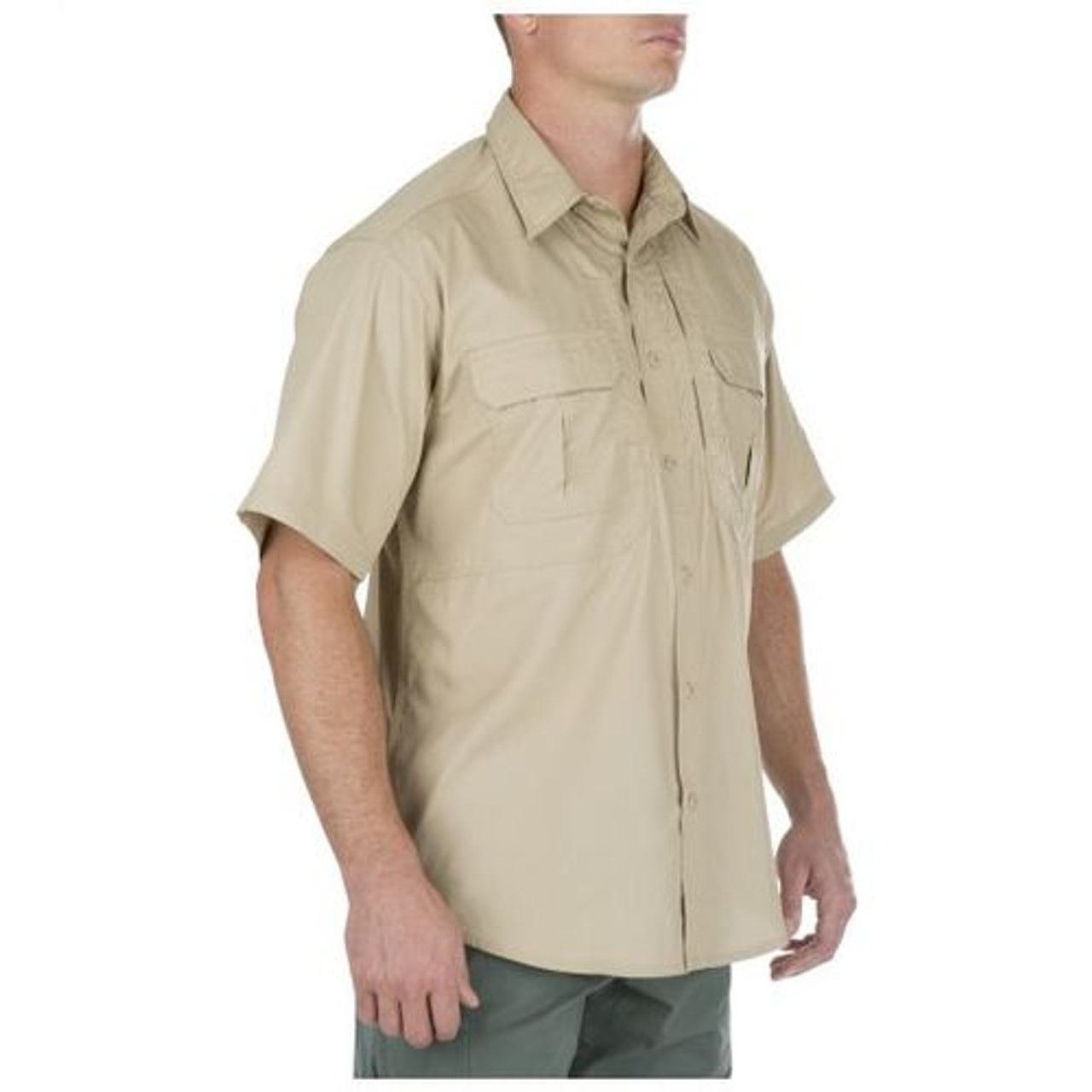 5.11 Tactical 71175 TacLite Pro Short Sleeve Casual Button-Down Tactical Shirt, 2 Chest Pockets, Polyester/Cotton available in Black, TDU Khaki, White, Charcoal Grey, TDU Green, and Dark Navy Blue - Available while supplies last