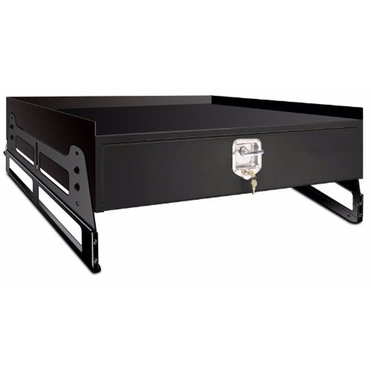 Tufloc 36-019 TufBox Security Drawers Tall, Shallow SUV Security Drawer: 12X44X32, Secure Weapon Lock Box, Combination or T-Handle Lock, Optional 3" Raised Lip, Drawer Base, Foam Insert, Motion Activated Interior LED Light, Black