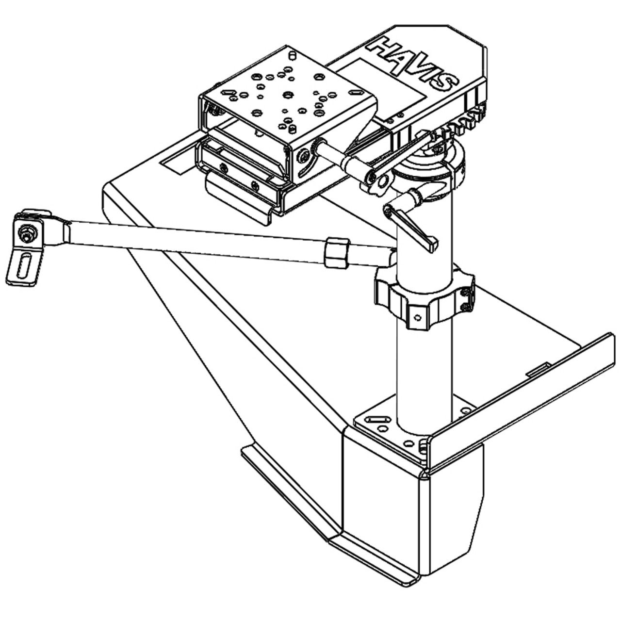 Havis PKG-PSM-3002 Premium Pedestal Mount Package, Chevy Traverse 2018-23