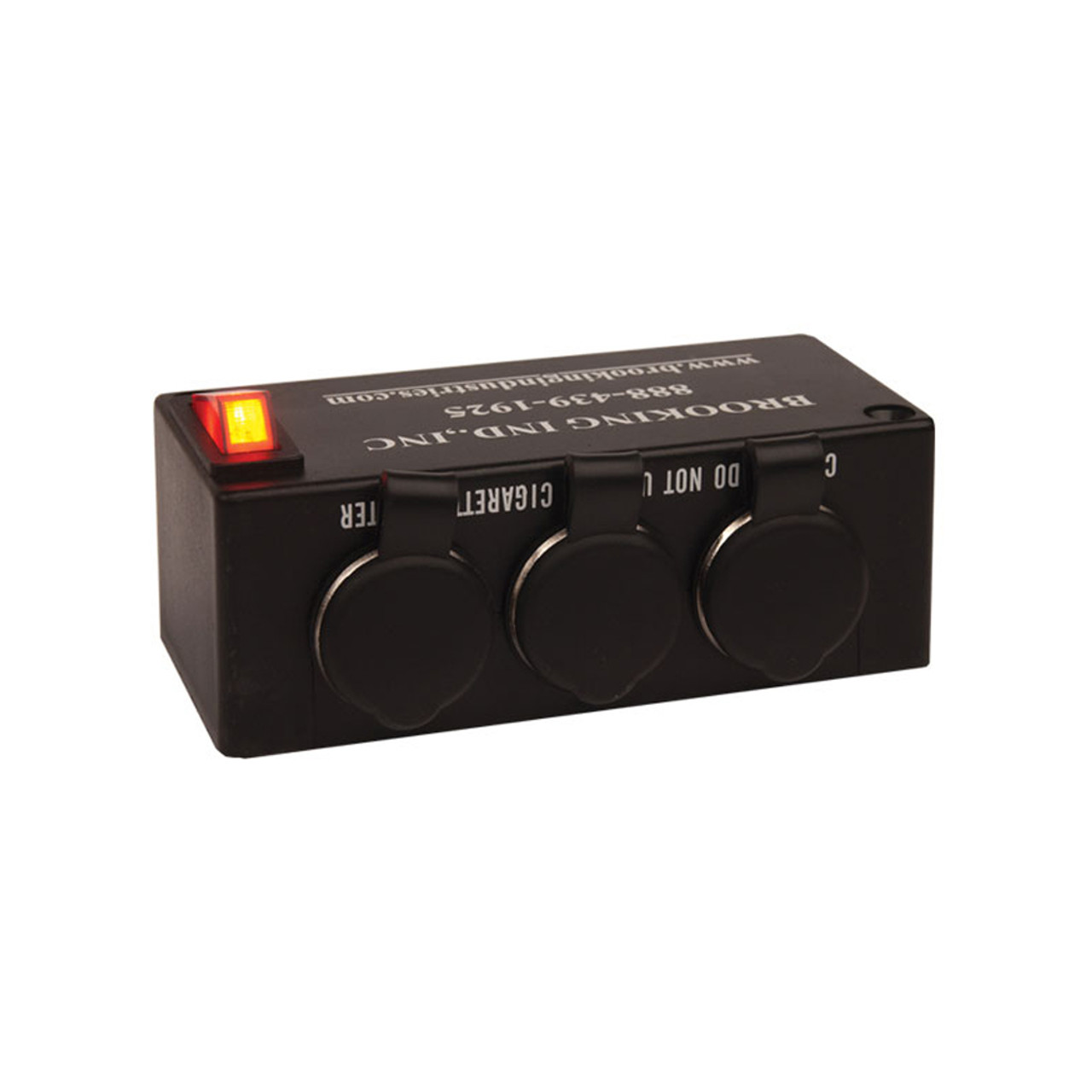 CLOSE OUT - Brooking Industries - BR-930 - Triple Accessory Outlet Box With Lighted ON / OFF Switch