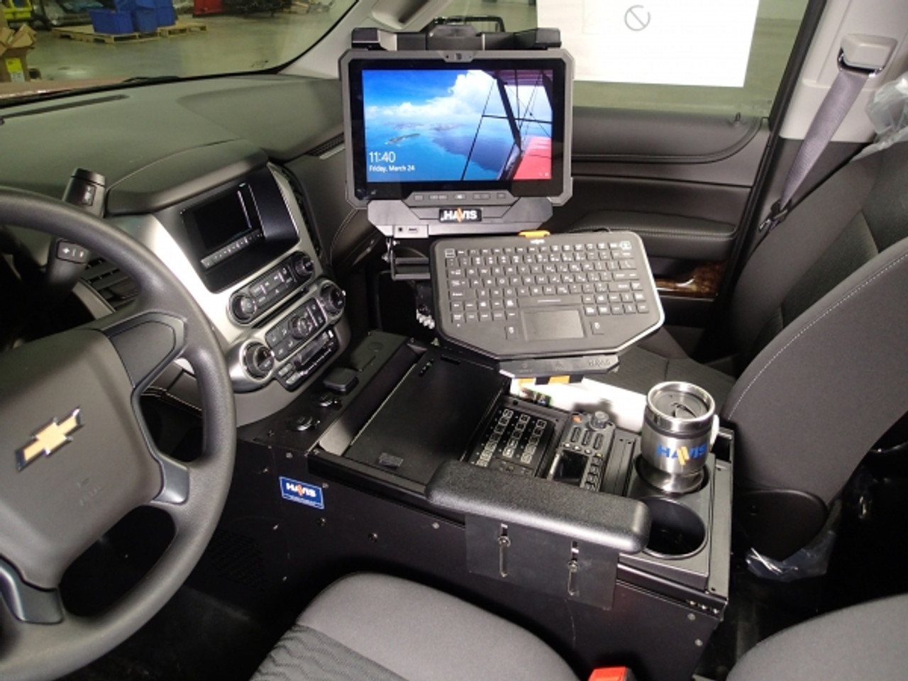 Havis C-VS-1300-TAH-2-PM 13-Inch Console w/ Internal Printer Mount, Chevy Tahoe PPV & Suburban 2015-20