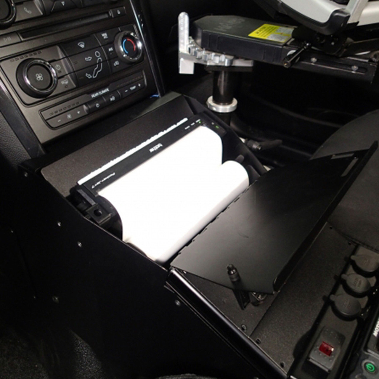 Havis C-VS-0810-INUT-PM 18-Inch Angled Console w/ Internal Printer Mount, Ford Interceptor Utility 2013-19