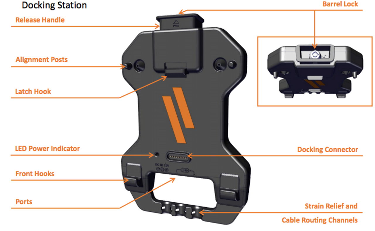 Havis DS-TAB-101 Docking Station for TC-100 Series Tablet Cases w/ Power-Only Port Replication