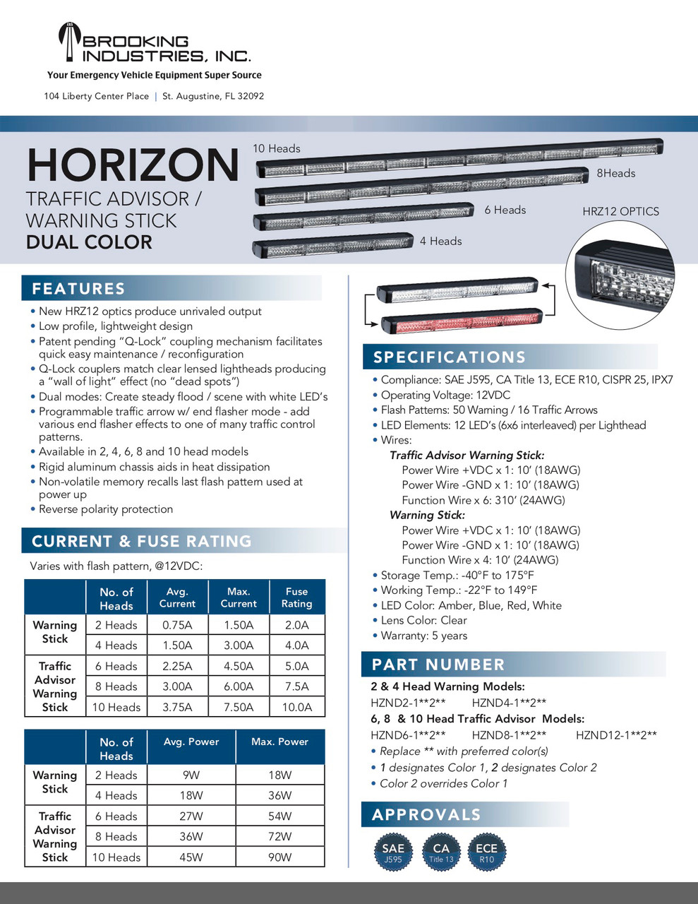 CLOSE OUT - Brooking Industries - HZND - Horizon Traffic Advisor / Warning Stick Dual Color