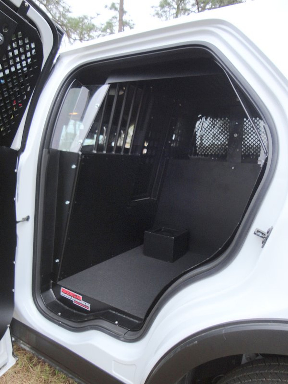 American Aluminum 1/3 Inmate 2/3 K9 Law Enforcement Dog Vehicle transport system for Dodge Durango 2011-2019