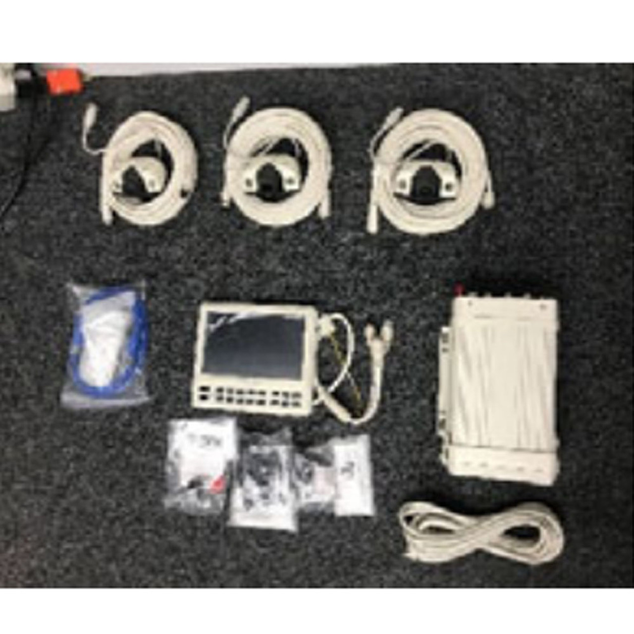 American Aluminum 3 Compartment Camera System (3 Waterproof Dome Camera, 1 CCD Backup Camera, 1 5 Channel Mobile DVR with GPS (all wires and connections included) 1 7" LCD Monitor with RCA Input) for Inmate Transport Van