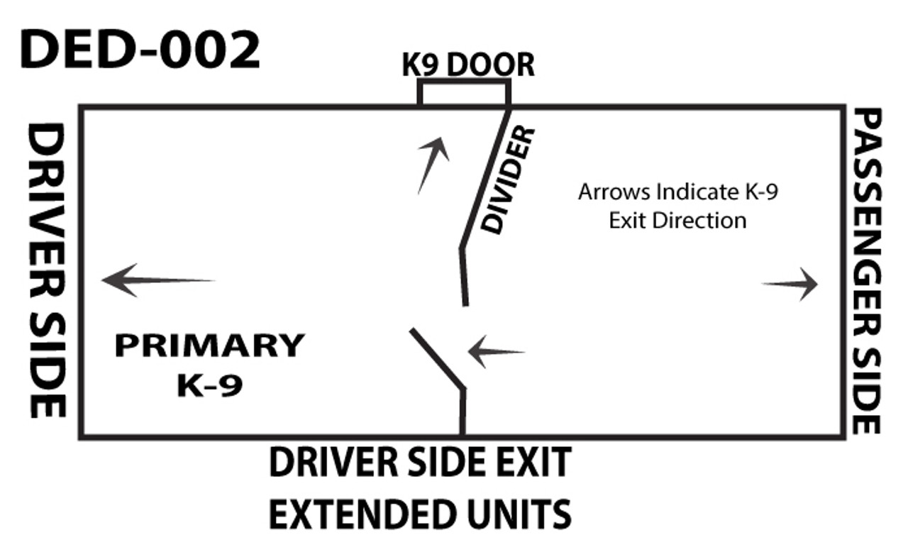 American Aluminum Chevy Suburban EZ Rider Law Enforcement K9 Kennel Transport System, Insert, Black or Aluminum Finish, includes rubber mat, door panels, and window guards