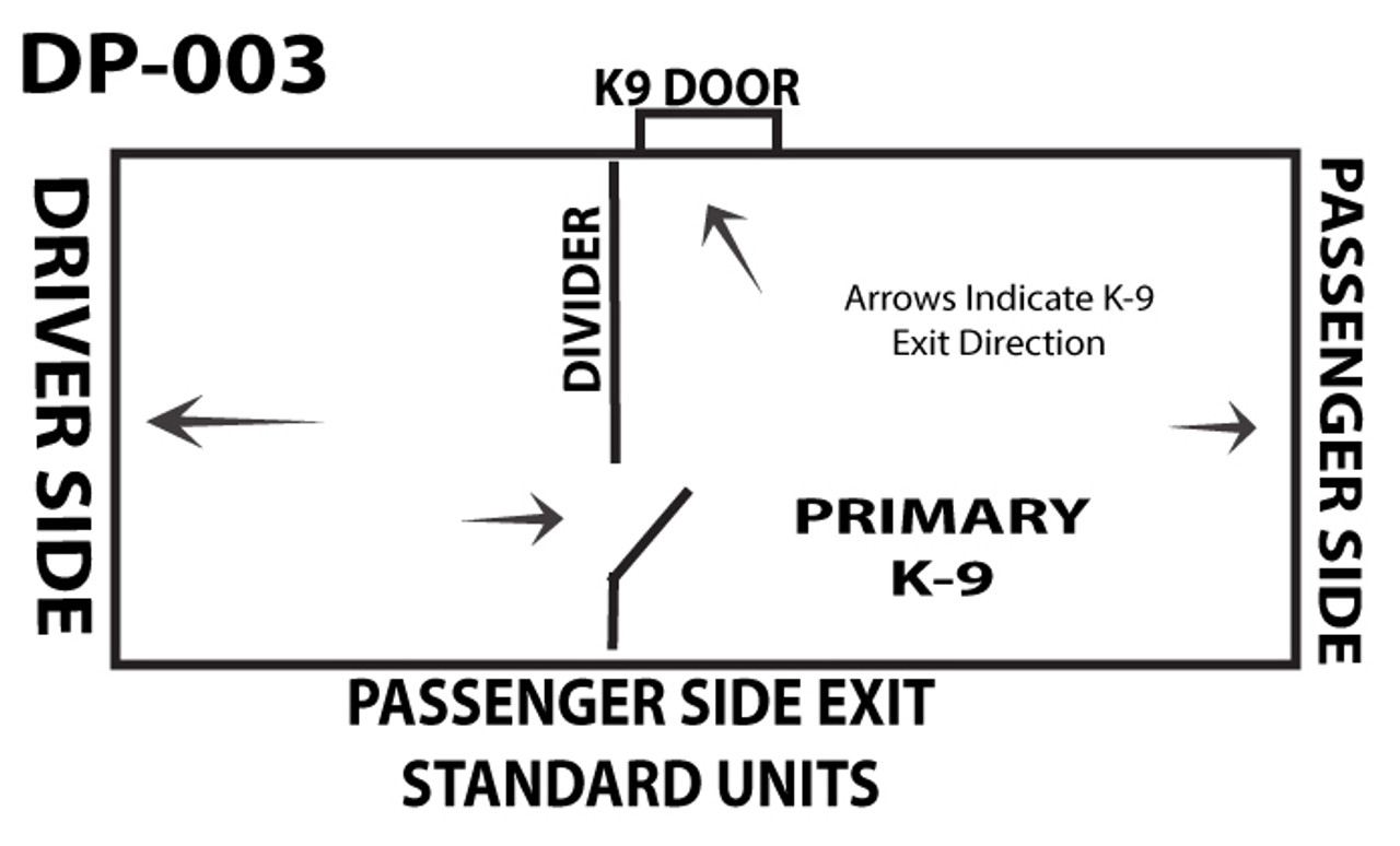 American Aluminum Dodge Durango 2011-2020 EZ Rider Law Enforcement K9 Kennel Transport System, Insert, Black or Aluminum Finish, includes rubber mat, door panels, and window guards