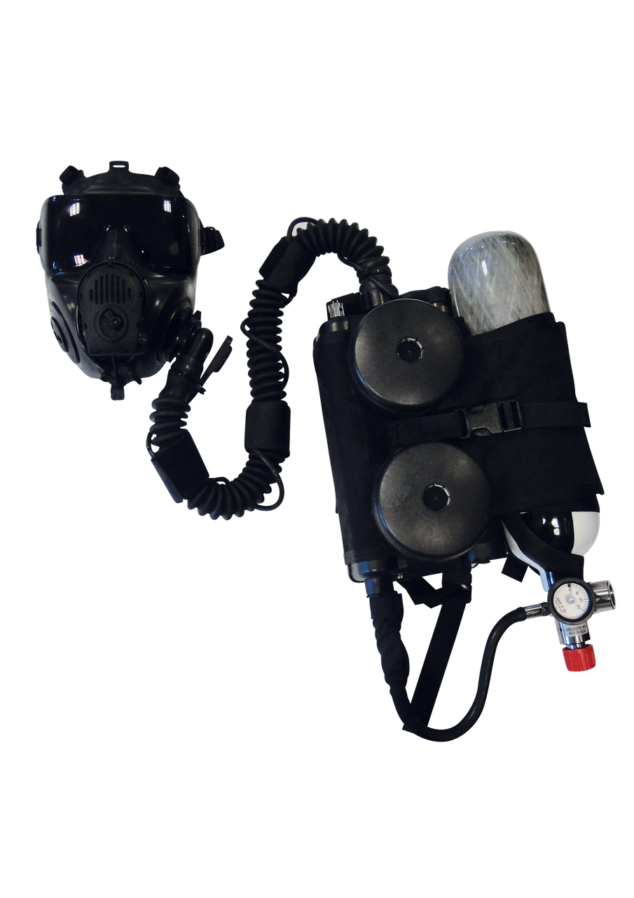 Avon Protection ST53SD Twin Port Special Responder Kit - Short Duration (10 minutes), Total Respiratory Protection System, Combines FM53 with advanced breathing apparatus for short-term tactical operations (SD40101A)
