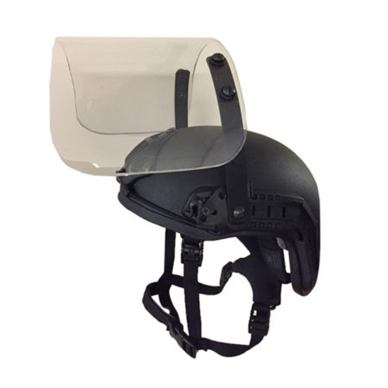 United Shield Riot Face Shield with Rail Adapter, Protection from impact, splash, and fragments. Used on helmets with rails 6"