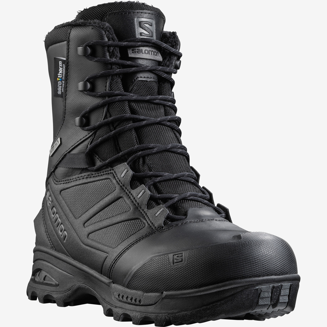Salomon L40165000 Toundra Forces CSWP Unisex 8 inch Boots, Lightweight, Uniform or Casual, Waterproof, Black