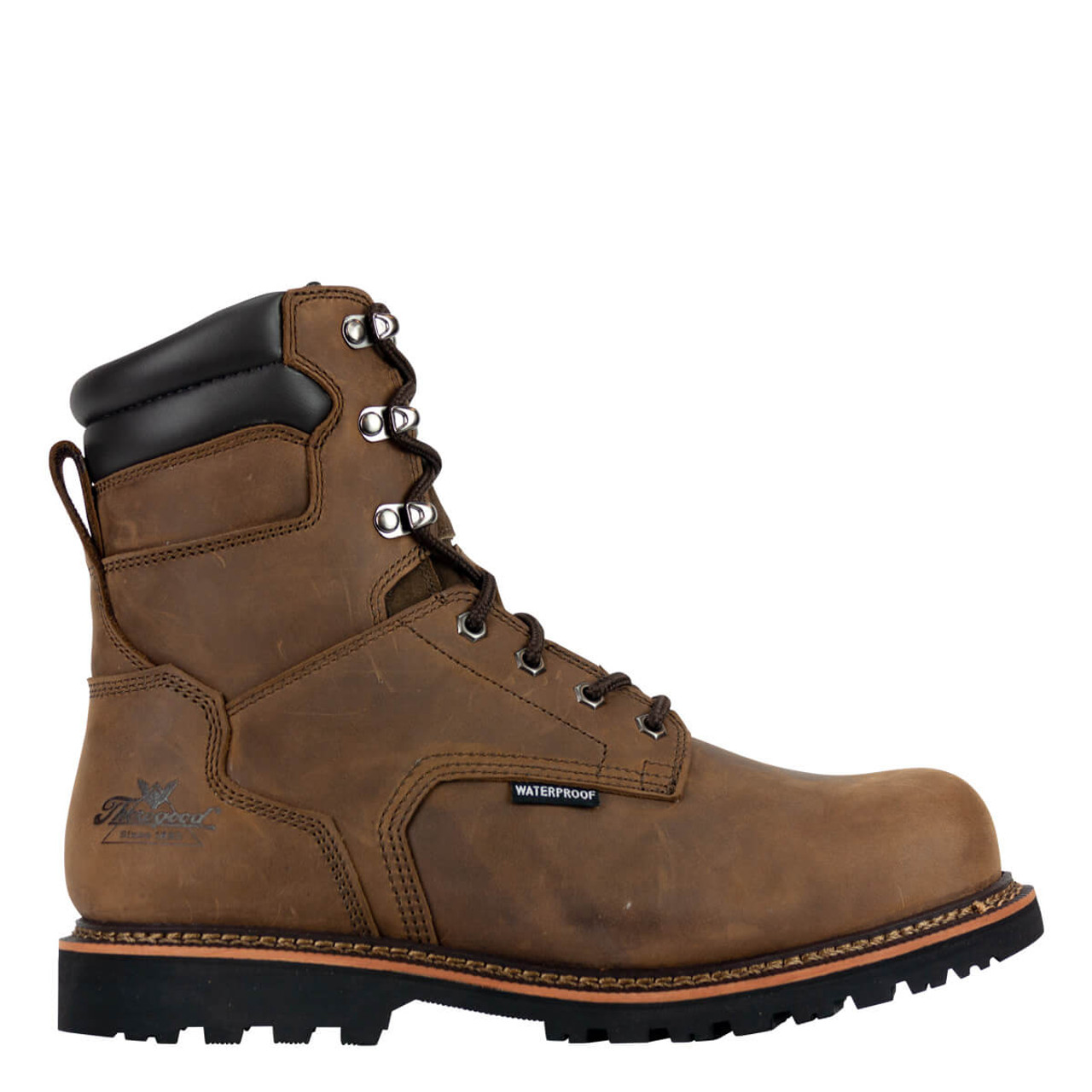 Thorogood 804-3237 V-Series Waterproof  8 Boots,  Crazyhorse Leather Upper, Composite Safety Toe