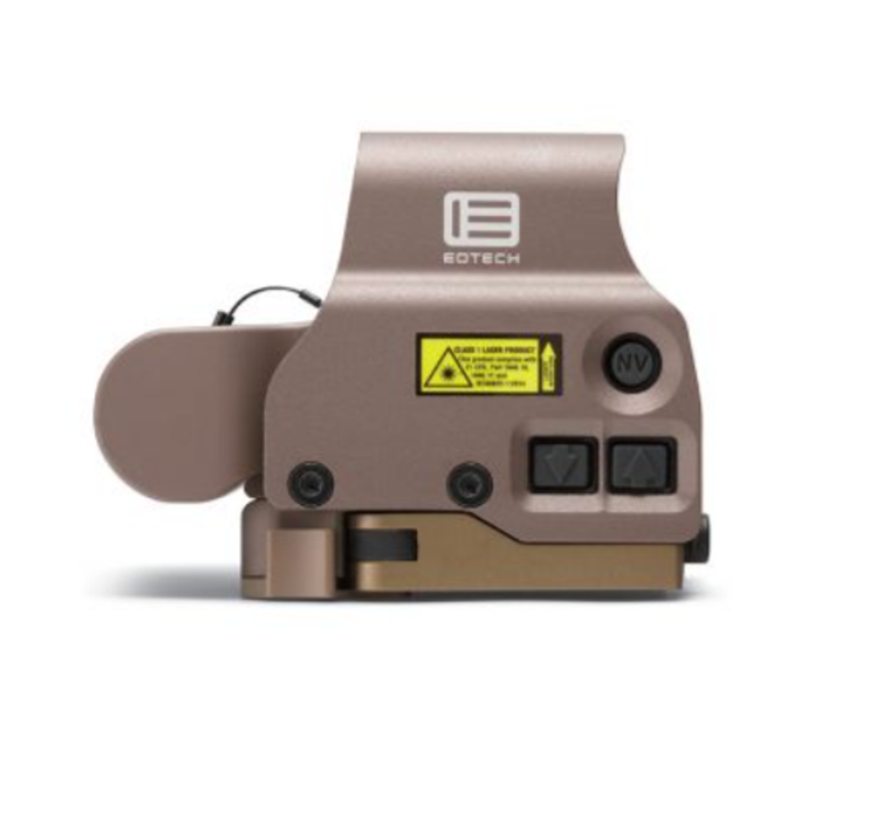 EOTech EXPS3-2TAN NIGHT VISION Compatible Holographic Weapon Sight, Single CR123 battery; reticle pattern with 68 MOA ring & 2 MOA dots - side buttons-NV-single QD lever TAN