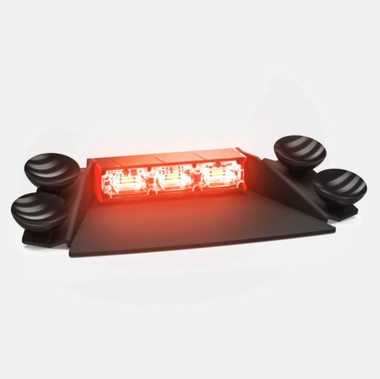 Feniex Q-1120 Quad 1X LED Dash Light, Single Head with Four Colors, Suction Cup Mount, includes 8 foot 12V cigarette plug (Red, Blue, White and Amber)