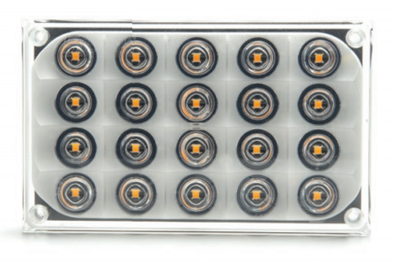 SoundOff, mPower 6x4 Stop/Tail/Turn Series, 20 LED Lighthead, available in Red with Silicone Clear Lens, choose stud mount, quick mount, or screw mount, optional bezel