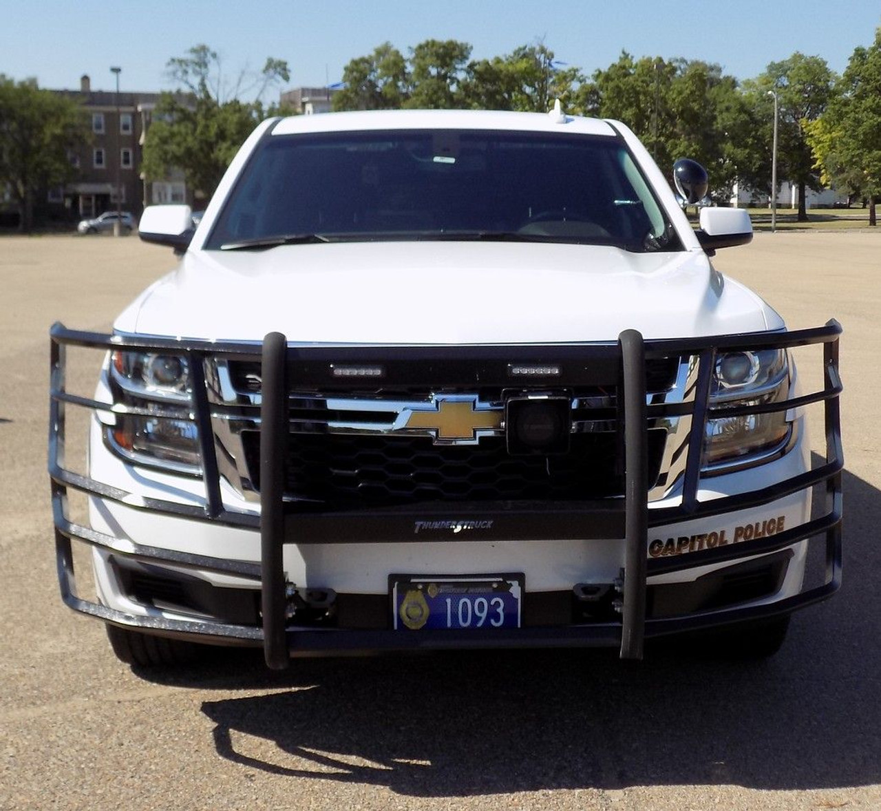 Thunderstruck CSUV15-100PI TVI Grille Guard with TVI Wrap and Police Center Section Compatible with Chevy Tahoe 2015-2020