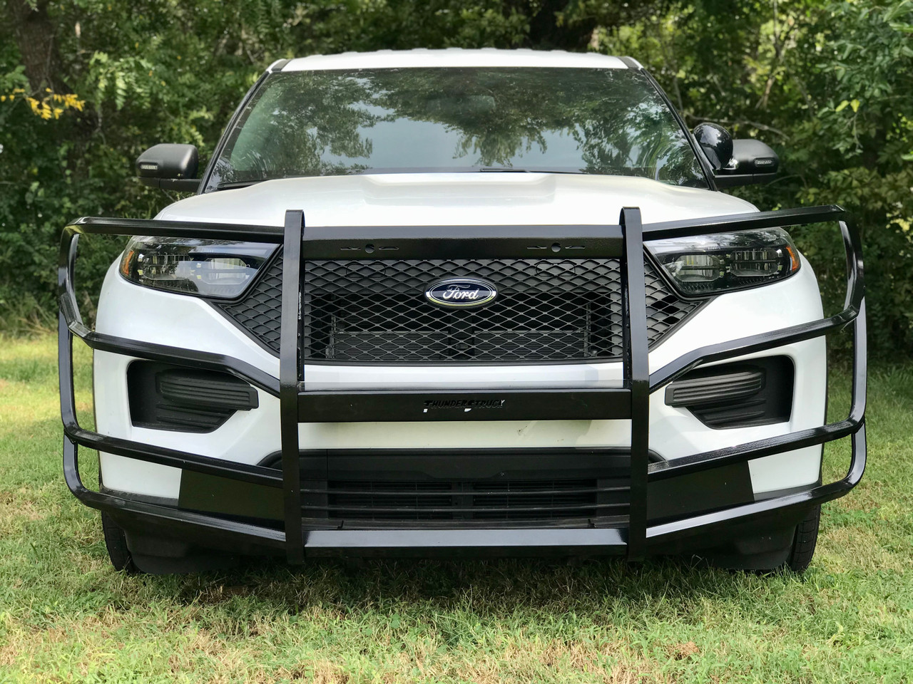 Thunderstruck FXR20-100TVI Grille Guard with TVI Wrap Supports and Police Center Section Compatible with Ford Explorer 2020-2022
