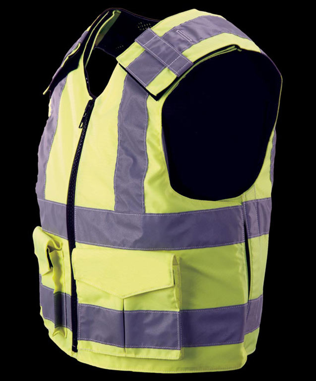 Point Blank Hi-Vis Front Opening Carrier Body Armor Vest, For Military and Police, Available with NIJ .06 Level II, IIA and IIIA Ballistic Systems