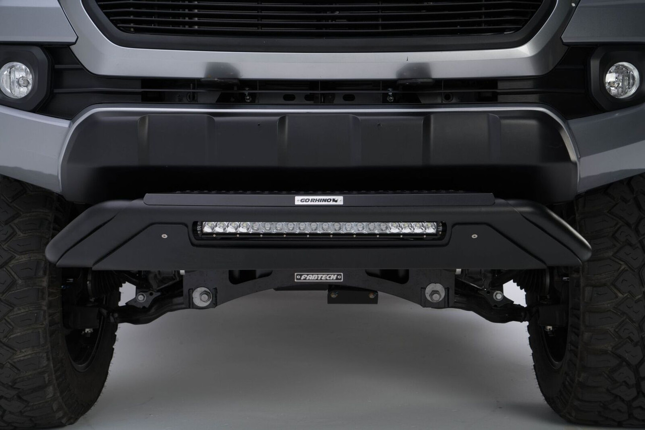 Go Rhino 5629620LT Chevrolet Silverado 1500 LD (Classic) 2016-2018 RC3 LR - Combination Skid Plate, Access Step, Rock Guard, Spash Guard Complete Kit includes installation kit and 20 inch light bar, Black Textured Mild Steel Front End Protection