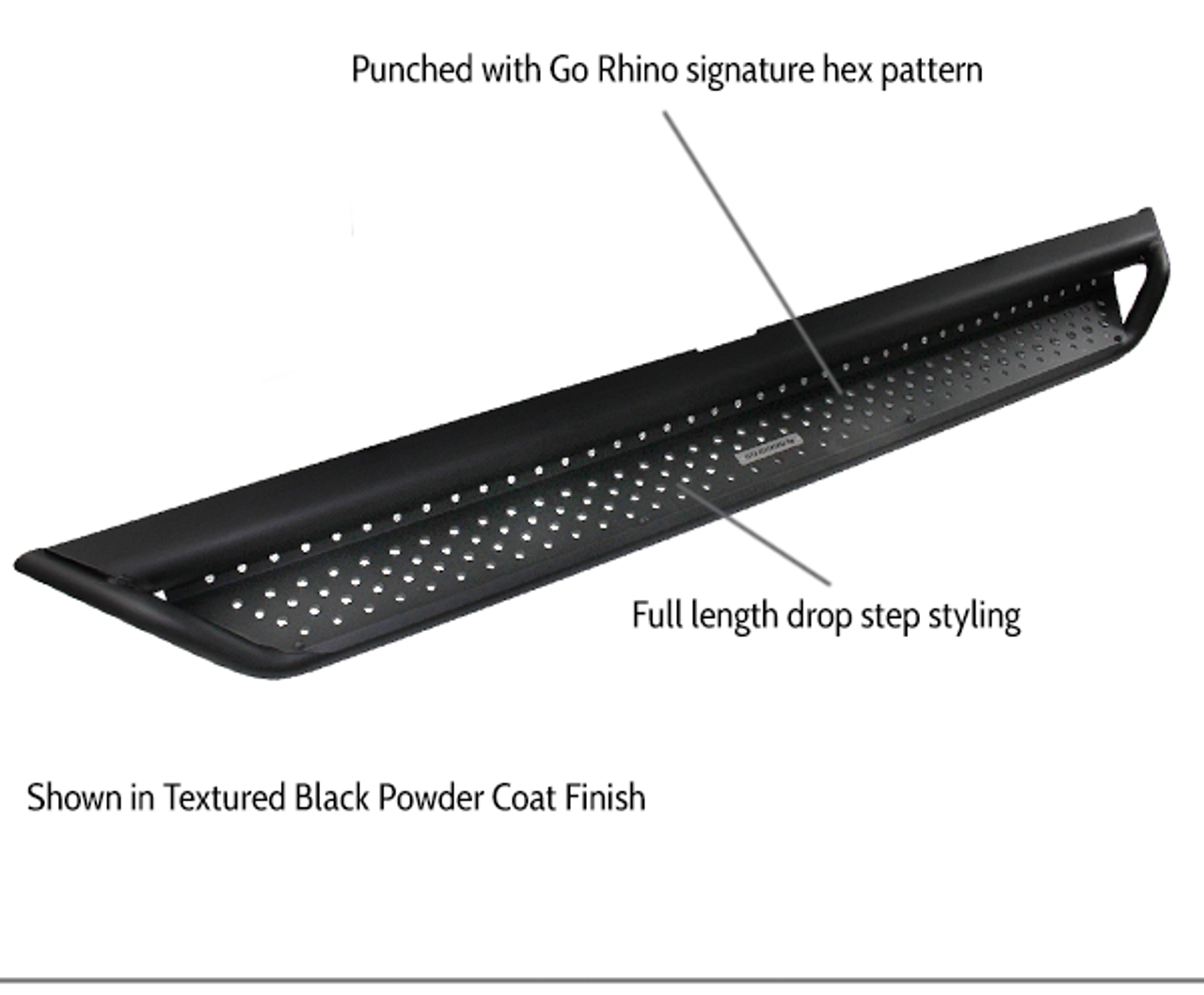 Go Rhino D10368T Running Boards for Ford, Ranger, 2019 - 2021, Dominator Extreme D1 SideSteps - Complete Kit: SideStep + Brackets, Mild steel, Textured black, D10080T Side Steps + D60368TK Dominator Brackets