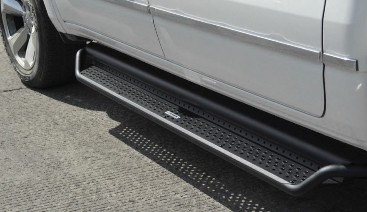 Go Rhino D10368T Running Boards for Ford, Ranger, 2019 - 2021, Dominator Extreme D1 SideSteps - Complete Kit: SideStep + Brackets, Mild steel, Textured black, D10080T Side Steps + D60368TK Dominator Brackets