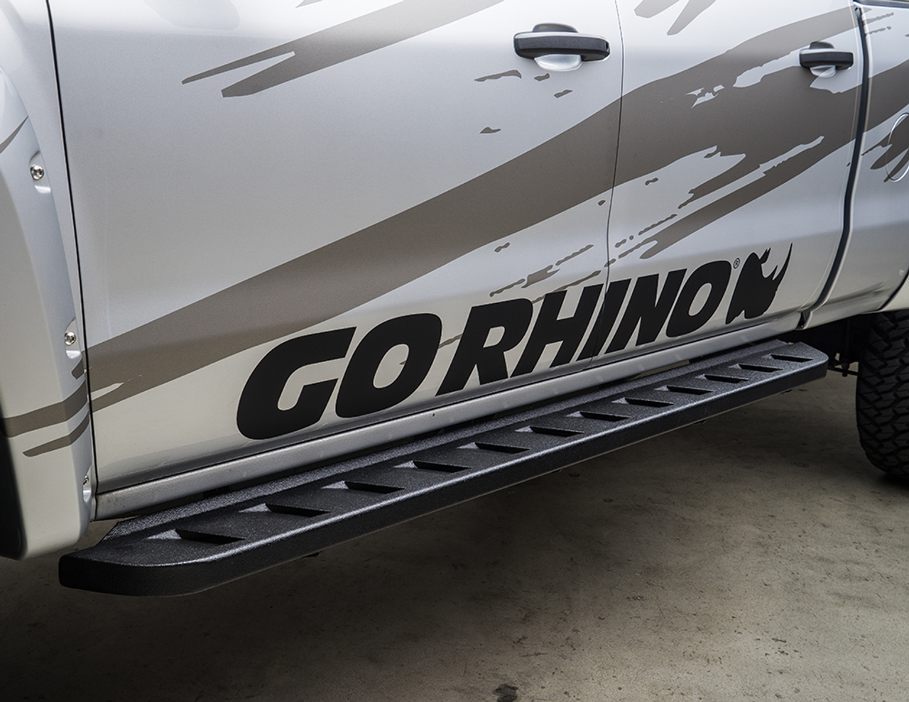 Go Rhino 6341808720PC Ford, F-250, F-350, 1999 - 2016, RB10 Running Boards - Complete Kit: RB10 Boards + Brackets + 2 pair RB10 Drop Steps, Galvanized Steel, Textured black, 630087PC RB10 + 6941765 RB Brackets + (2) 69420000PC Drop Down Steps