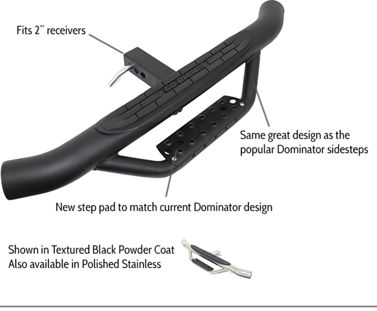 Black Dominator Hitch Step