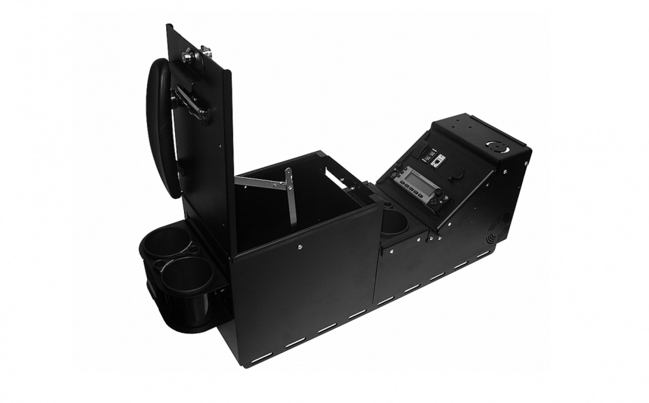 Gamber Johnson 7170-0125-01, Kit: Short Universal Sloped Console Box, File Box, Cup Holder, Armrest and Top Plate