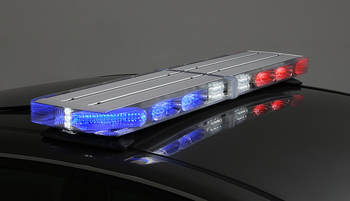 CLOSE OUT Whelen SX8BBRRPT Liberty II Super-LED Lightbar - 48" Bar, Drivers Side Red - Passengers Side Blue, Two Ambers in the Rear, COLORED Lens, TD and Alley