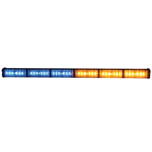 Code-3 MTS835MC-*, MegaThin Stik Series, Low-Profile, Versatile Combination Light, Single, Split, or Dual Color, Includes Traffic Advisor Functionality and Warning Flash Patterns, Universal Mount, Hardware Included