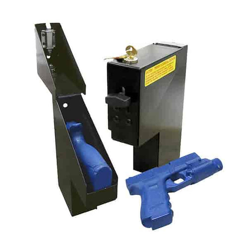 Pro-Gard GVM, Tri-Lock Vertical Self-Supporting Gun Rack, For Use Without Partitions, Single or Dual Long-Gun Plus Handgun Mounting, Handcuff, Straight, or Vending Gun Lock Override Key Options, With 8 Second Timer, Vehicle Specific Mounting Options