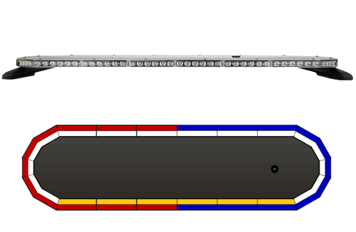 SoundOff mPower LED Lightbar 48 inches Red White / Blue White Front - RA/BA Rear, comes with free Mounting Hardware