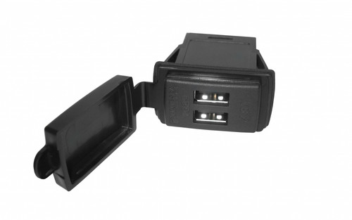 Gamber Johnson 15371, Dual USB Power Port (Two 2.4 AMP Ports), Quick And Easy To Recharge Your Electronic Devices, Installs In Rocker Switch/Dual USB Power Port Panels (SKU# 15082 or 15083)