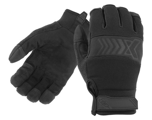 Damascus KX1 - KoreFlex II Micro-Armor, Synthetic Puncture Resistant , Touchscreen Technology on Thumb and Index Finger, Synthetic Suede Leather Palm and Knuckles, Polyester Knit Spandex on Back, Hyprene Breathable cuff, Low-Pro Velcro Strap