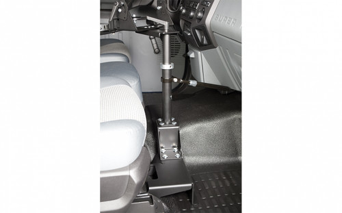 Gamber Johnson 7160-0281, 2011-2016 Ford F-250-550 and 2016+ F-650/750 Super Duty Mounting Base, Attaches Between Seat Studs, Heavy Gauge Steel, Black Powdercoat Finish