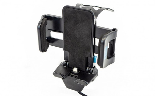Gamber Johnson 7160-1659, Universal Phone Charging Cradle, For USB-C Type Devices, 20mm Threaded Zirkona Mounting Adapter, Charge Only Or Charge Plus Data For Mobile Office Applications