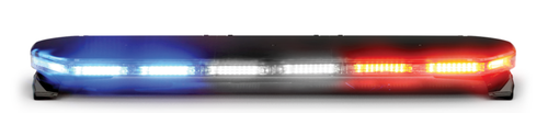 CODE-3 Covert LED Light Bar, Tri Color, 3-colors per head, Matrix Enabled, 52 inches, 1.6 inches tall, Quick installation with CAT5 connection, Class 1 & NFPA Certified