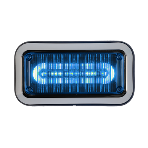 Code-3 - PRIZM II Perimeter Lights - 3x7 Inch, Available in Single or Steady Burn, 8 LED per lighthead, Optional Chrome Bezel