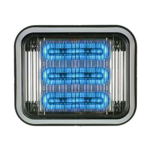 Code-3 - PRIZM II Perimeter Lights - 7x9 Inch, Available in Single, Split, or Steady, 12 LED per lighthead, Optional Chrome Bezel